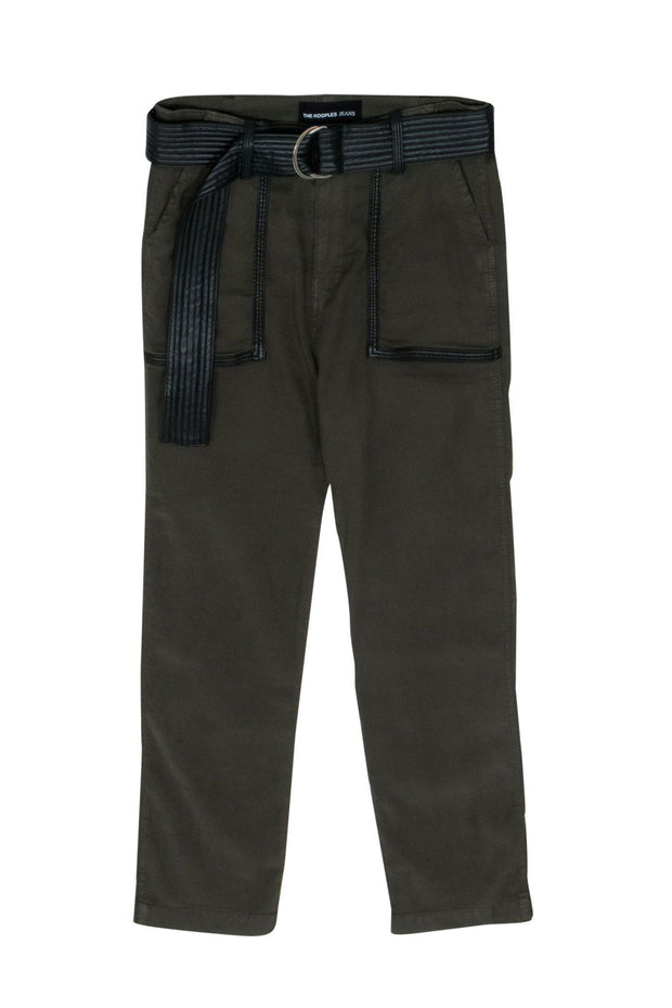 Current Boutique-The Kooples - Army Green Tapered Pants w/ Belt Sz S
