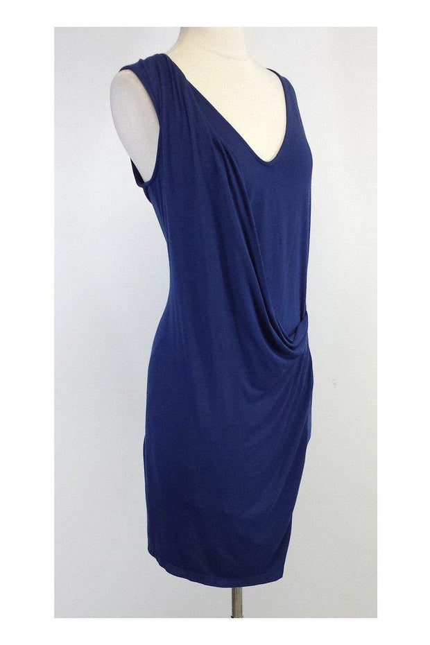 Current Boutique-Theory - Navy Draped Sleeveless Dress Sz M
