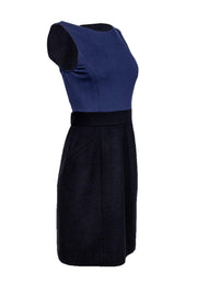 Current Boutique-Theory - Navy A-Line Dress w/ Black Wool Skirt Sz 4