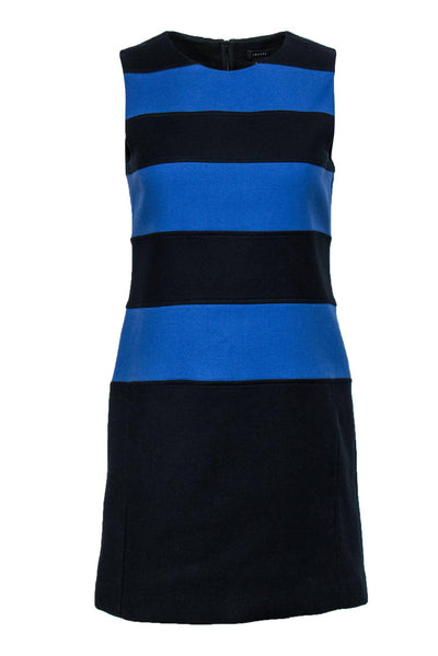 Current Boutique-Theory - Blue & Black Striped Shift Dress Sz 6