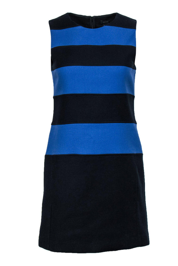 Current Boutique-Theory - Blue & Black Striped Shift Dress Sz 6