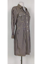 Current Boutique-Theory - Yellow & Purple Plaid Shirt Dress Sz 8