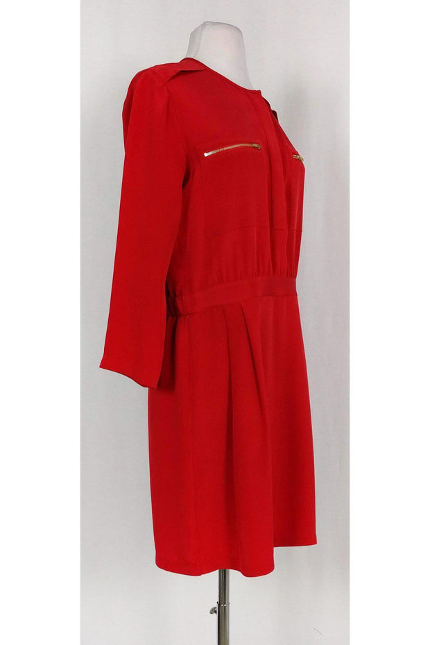 Current Boutique-Theory - Red Gold Zip Dress Sz 8