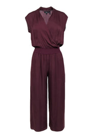 Current Boutique-Theory - Maroon Plunge Neckline Jumpsuit Sz S