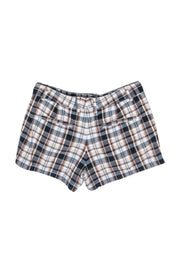 Current Boutique-Theory - Brown, Blue & Beige Plaid Short Sz 2