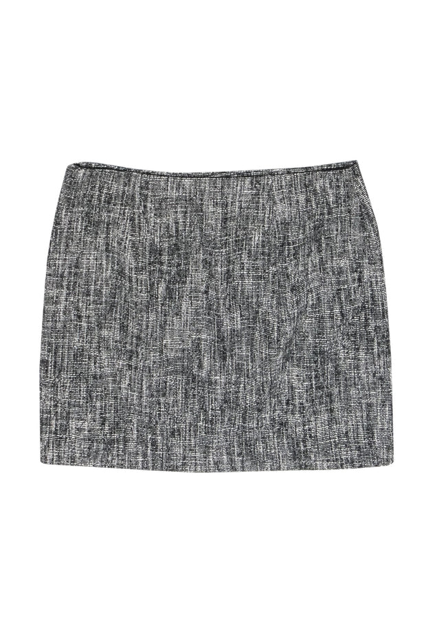 Current Boutique-Theory - Black & White Marbled Tweed Miniskirt Sz 2