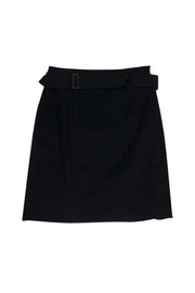 Current Boutique-Theory - Black Belted Cotton Skirt Sz 6