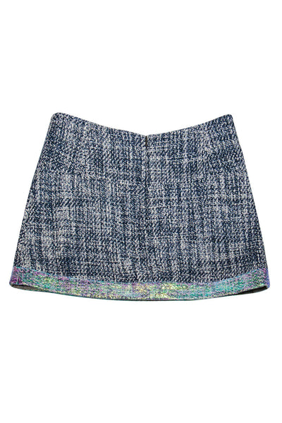 Current Boutique-Theyskens' Theory - Blue Tweed & Iridescent Skirt Sz 4