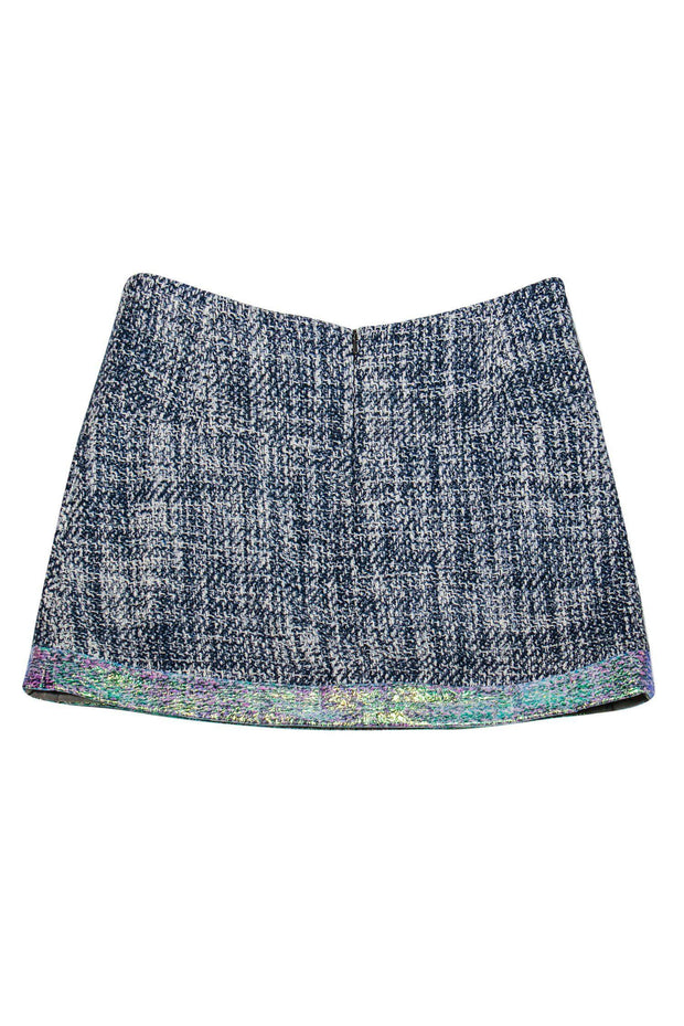 Current Boutique-Theyskens' Theory - Blue Tweed & Iridescent Skirt Sz 4