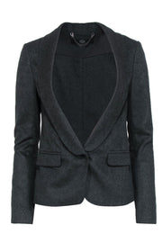 Current Boutique-Tibi - Charcoal Snapped Wool Blend Blazer Sz 2