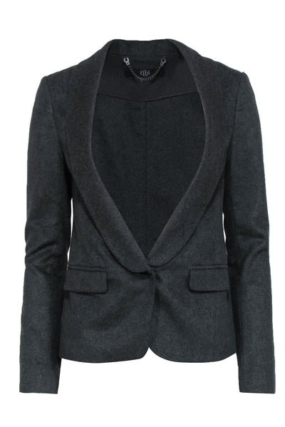Current Boutique-Tibi - Charcoal Snapped Wool Blend Blazer Sz 2