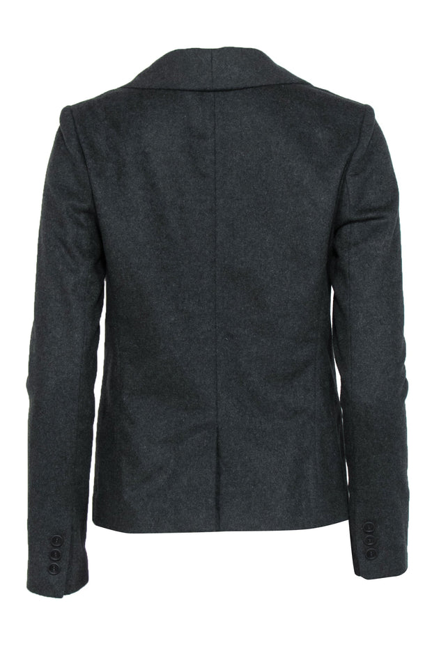 Current Boutique-Tibi - Charcoal Snapped Wool Blend Blazer Sz 2