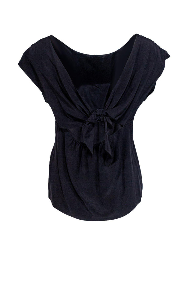 Current Boutique-Tibi - Black Silk Sleeveless Blouse w/ Multicolor Sequins Sz 4