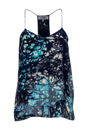 Current Boutique-Tibi - Blue & Gray Abstract Printed Tank Sz 6
