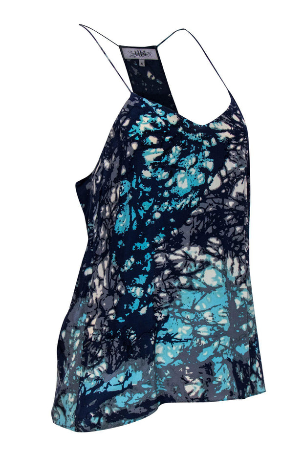 Current Boutique-Tibi - Blue & Gray Abstract Printed Tank Sz 6