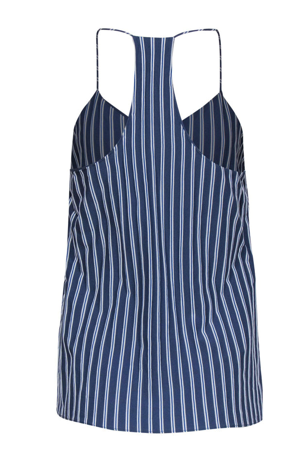 Current Boutique-Tibi - Blue & White Striped Racerback Tank Sz 6