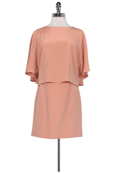 Current Boutique-Tibi - Blush Open-Back Cape Overlay Dress Sz 0