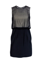Current Boutique-Tibi - Black & Ivory Dress w/ Sheer Overlay Sz 2