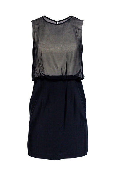 Current Boutique-Tibi - Black & Ivory Dress w/ Sheer Overlay Sz 2