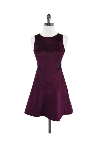 Current Boutique-Tibi - Maroon Velvet Sleeveless Dress Sz 2