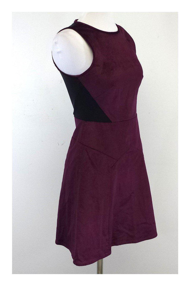 Current Boutique-Tibi - Maroon Velvet Sleeveless Dress Sz 2