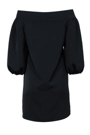 Current Boutique-Tibi - Black Long Sleeve Off-the-Shoulder Shift Dress Sz 4