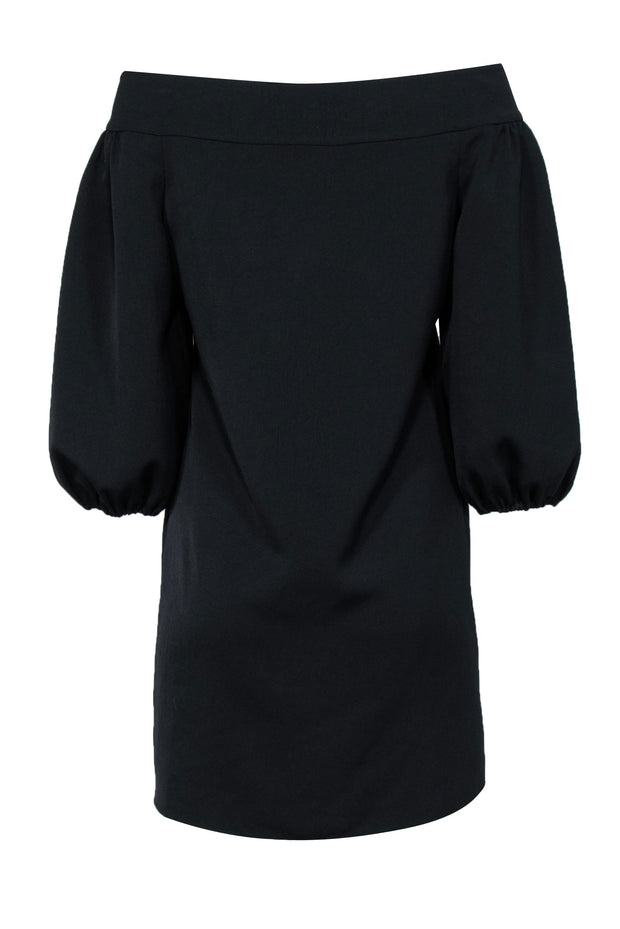 Current Boutique-Tibi - Black Long Sleeve Off-the-Shoulder Shift Dress Sz 4