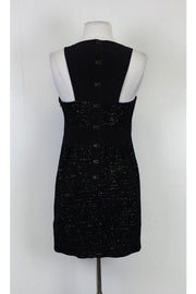 Current Boutique-Tibi - Black & Gold w/ Silk Neckline Dress Sz 6