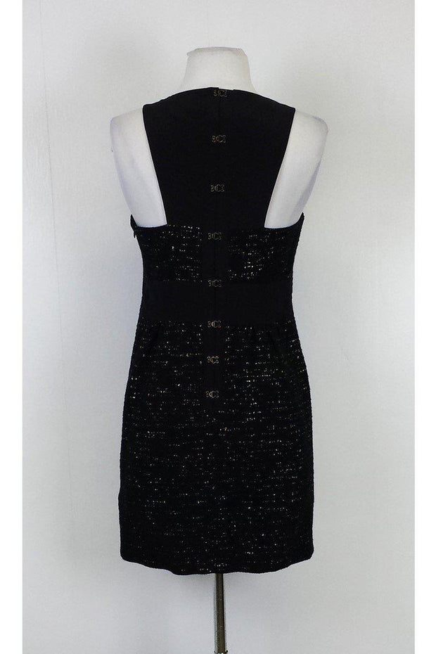Current Boutique-Tibi - Black & Gold w/ Silk Neckline Dress Sz 6