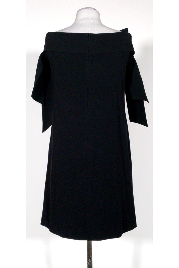 Current Boutique-Tibi - Black Sheath Dress w/ Bows On Shoulders Sz 6