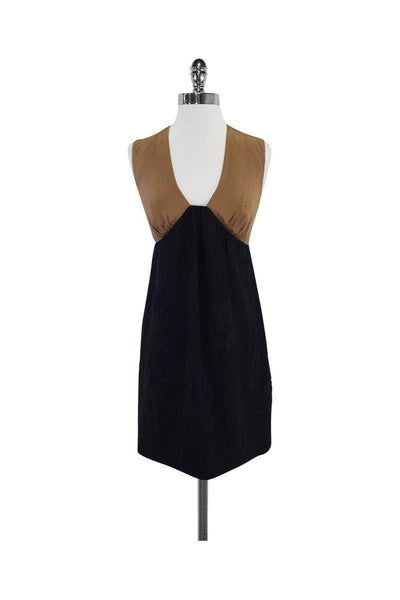 Current Boutique-Tibi - Brown & Black Silk Sleeveless Dress Sz 6