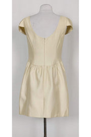 Current Boutique-Tibi - Cream Silk & Cotton Beaded Dress Sz 6