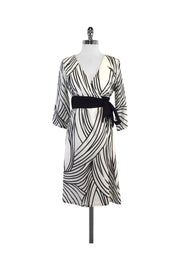 Current Boutique-Tibi - Black & White Striped Wrap Dress Sz 6