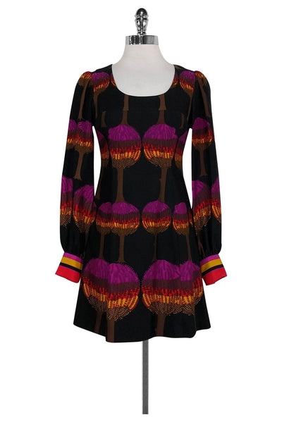 Current Boutique-Tibi - Black Dress w/ Tree Print Sz 0