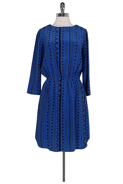 Current Boutique-Tibi - Blue Silk Printed Dress Sz 6