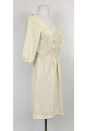 Current Boutique-Tibi - Cream Knit Dress w/ Buttons Sz M
