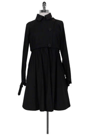 Current Boutique-Tibi - Black Cotton Trench Coat Sz 4