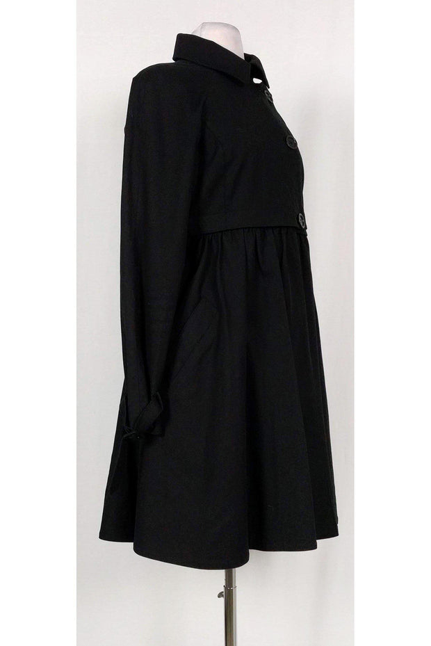 Current Boutique-Tibi - Black Cotton Trench Coat Sz 4