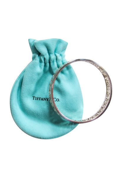 Current Boutique-Tiffany & Co Sterling Silver Laser Cut Bangle Bracelet
