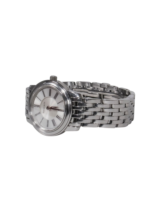 Current Boutique-Tiffany & Co - Silver Stainless Steel Swiss Made Mark Resonator Watch
