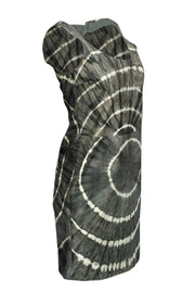 Current Boutique-Tory Burch - Greystone Leather Shawna Tie-dye Night Out Dress Sz 2