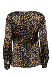 Current Boutique-Tory Burch - Leopard Printed Silk Blouse Sz 4
