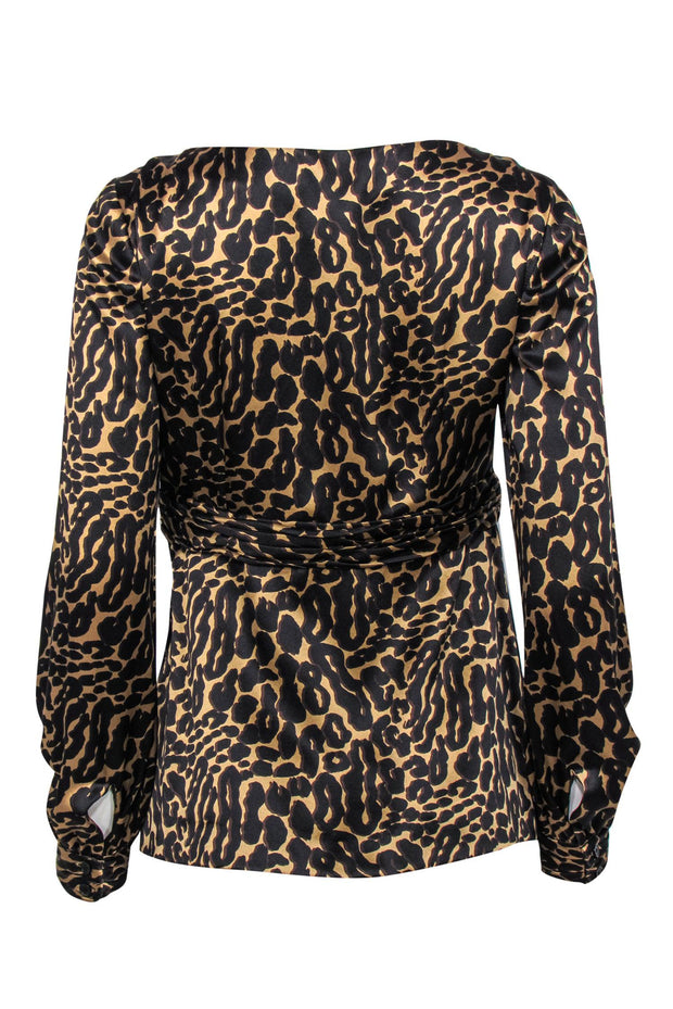 Current Boutique-Tory Burch - Leopard Printed Silk Blouse Sz 4