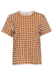 Current Boutique-Tory Burch - Pink w/ Multicolor Log Print T-Shirt Sz L