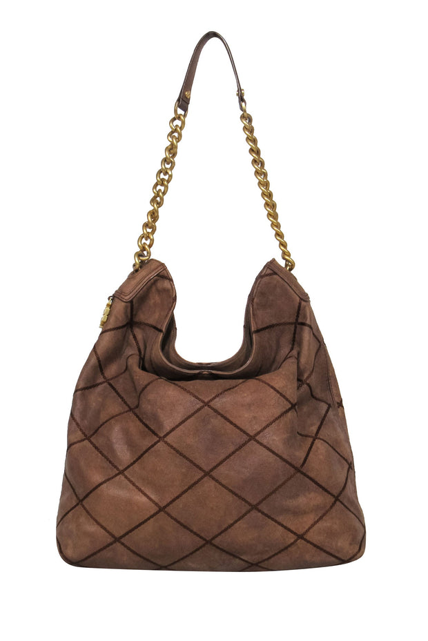 Current Boutique-Tory Burch - Brown Quilted Shoulder Bag