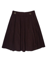 Current Boutique-Tory Burch - Brown Cotton A-Line Skirt Sz 6
