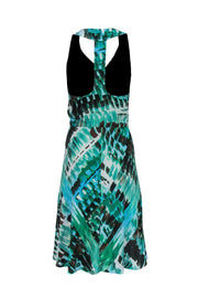 Current Boutique-Tracy Reese - Green & Blue Silk Midi Dress Sz M