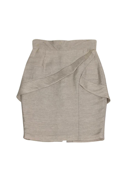 Current Boutique-Tracy Reese - Beige Tulip Pencil Skirt Sz 8