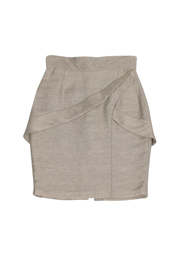 Current Boutique-Tracy Reese - Beige Tulip Pencil Skirt Sz 8