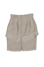 Current Boutique-Tracy Reese - Beige Tulip Pencil Skirt Sz 8